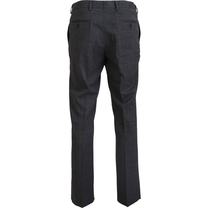 BENCIVENGA Gray Checkered Wool Dress Formal Pants 1728,67345645728,BENCIVENGA,Clothing,Dress Pants - Pants - Clothing,Gray Patterned,IT54 | XL,Jeans & Pants - Men - Clothing,Material: 100% Wool,Men,Men - Clothing,New with tags,Pants - Clothing