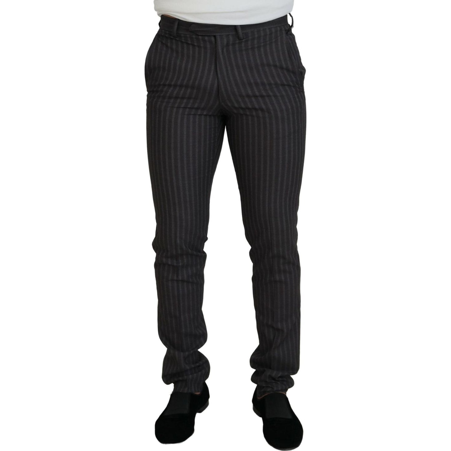 BENCIVENGA Brown Stripes Slim Fit Men Pants 1728,67345645728,BENCIVENGA,Brown,Clothing,IT48 | M,IT54 | XL,Jeans & Pants - Men - Clothing,Material: Cotton blend,Men,Men - Clothing,New with tags,Pants - Clothing,Skinny Pants - Pants - Clothing