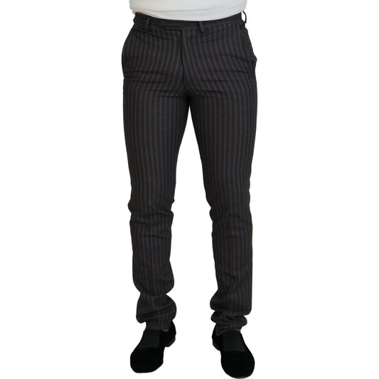 BENCIVENGA Brown Stripes Slim Fit Men Pants 1728,67345645728,BENCIVENGA,Brown,Clothing,IT48 | M,IT54 | XL,Jeans & Pants - Men - Clothing,Material: Cotton blend,Men,Men - Clothing,New with tags,Pants - Clothing,Skinny Pants - Pants - Clothing