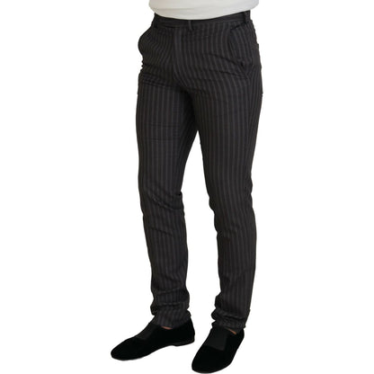BENCIVENGA Brown Stripes Slim Fit Men Pants 1728,67345645728,BENCIVENGA,Brown,Clothing,IT48 | M,IT54 | XL,Jeans & Pants - Men - Clothing,Material: Cotton blend,Men,Men - Clothing,New with tags,Pants - Clothing,Skinny Pants - Pants - Clothing