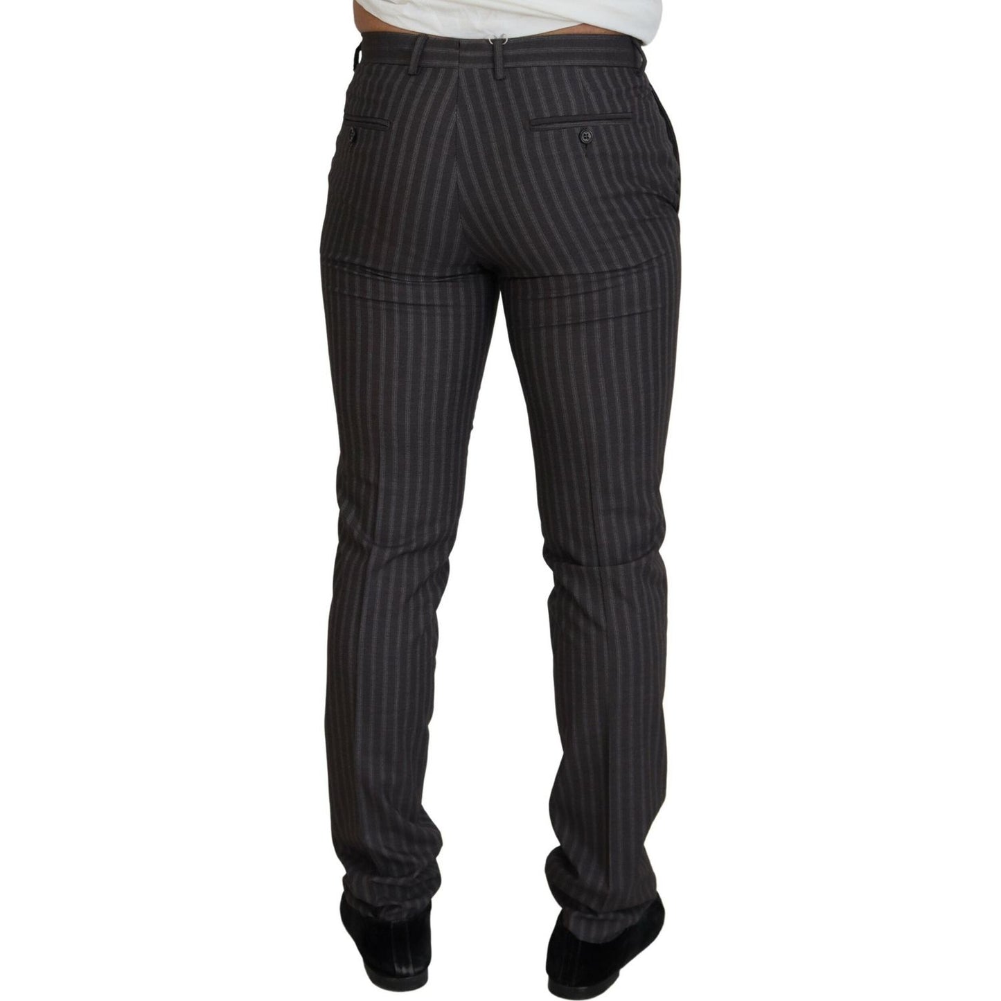 BENCIVENGA Brown Stripes Slim Fit Men Pants 1728,67345645728,BENCIVENGA,Brown,Clothing,IT48 | M,IT54 | XL,Jeans & Pants - Men - Clothing,Material: Cotton blend,Men,Men - Clothing,New with tags,Pants - Clothing,Skinny Pants - Pants - Clothing