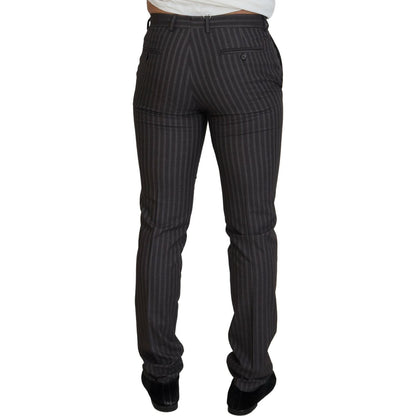 BENCIVENGA Brown Stripes Slim Fit Men Pants 1728,67345645728,BENCIVENGA,Brown,Clothing,IT48 | M,IT54 | XL,Jeans & Pants - Men - Clothing,Material: Cotton blend,Men,Men - Clothing,New with tags,Pants - Clothing,Skinny Pants - Pants - Clothing