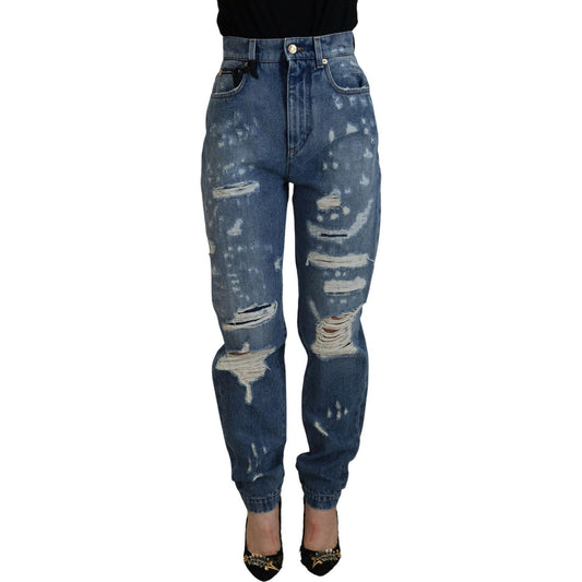 Dolce & Gabbana Elegant High Waist Skinny Jeans Dolce & Gabbana Dark Slate Gray