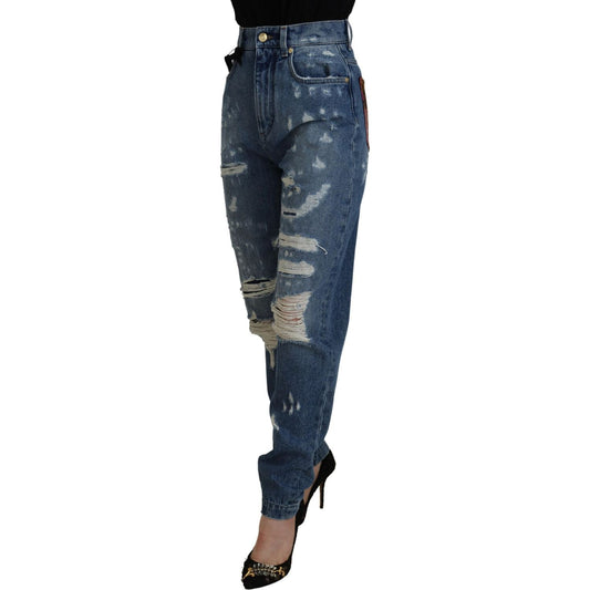 Dolce & Gabbana Elegant High Waist Skinny Jeans Dolce & Gabbana Dark Slate Gray