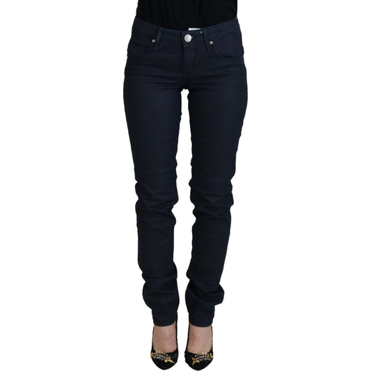 Acht Chic Low Waist Skinny Denim Extravaganza Acht Black
