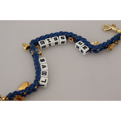 Dolce & Gabbana Multicolor Embellished Bag Shoulder Strap Dolce & Gabbana