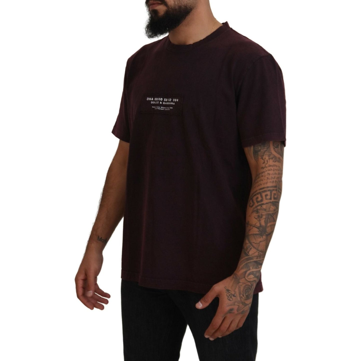 Dolce & Gabbana Bordeaux Crewneck Short Sleeve T-shirt TSH83958-46