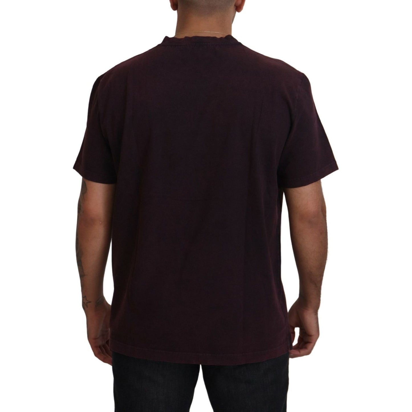 Dolce & Gabbana Bordeaux Crewneck Short Sleeve T-shirt TSH83958-46