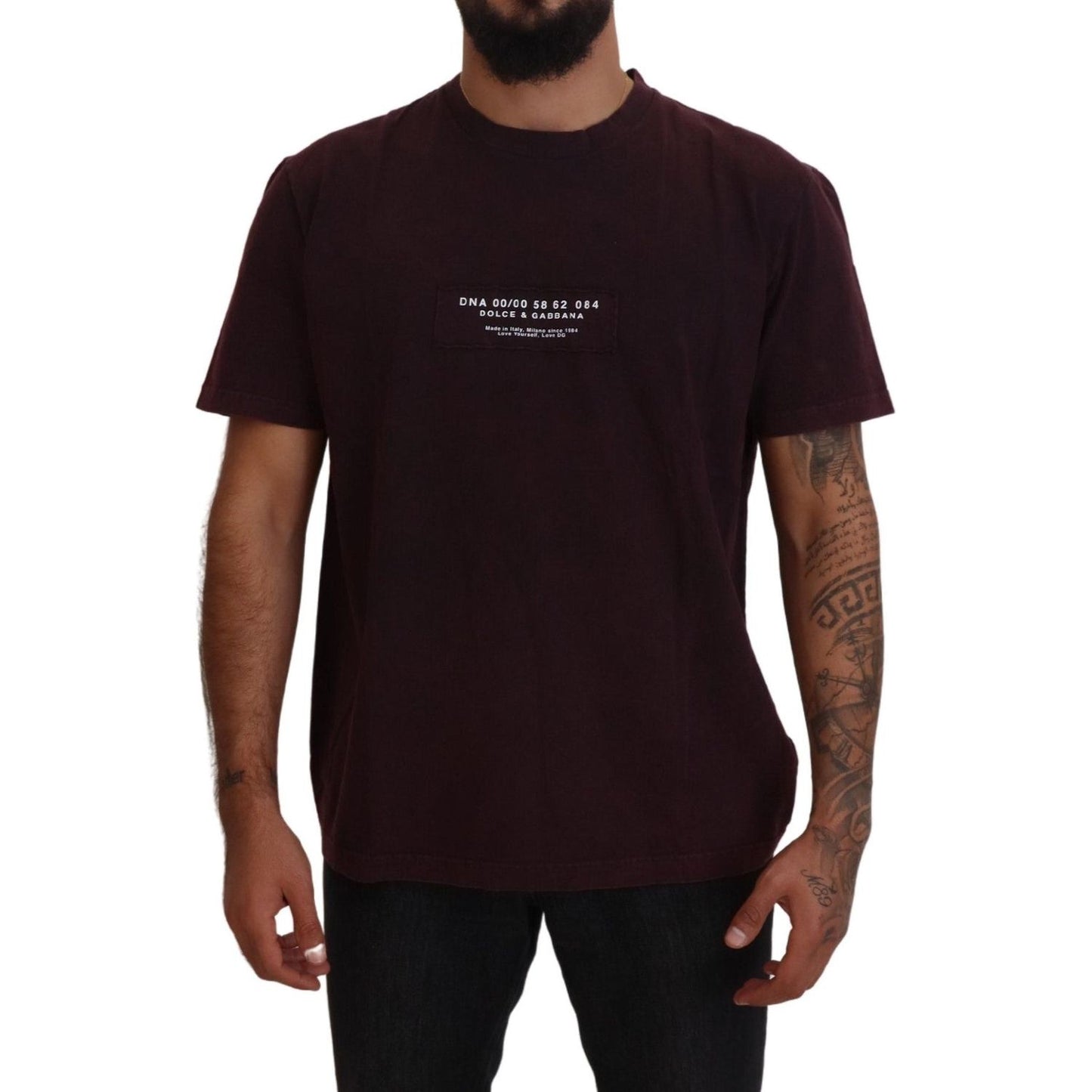Dolce & Gabbana Bordeaux Crewneck Short Sleeve T-shirt TSH83958-46