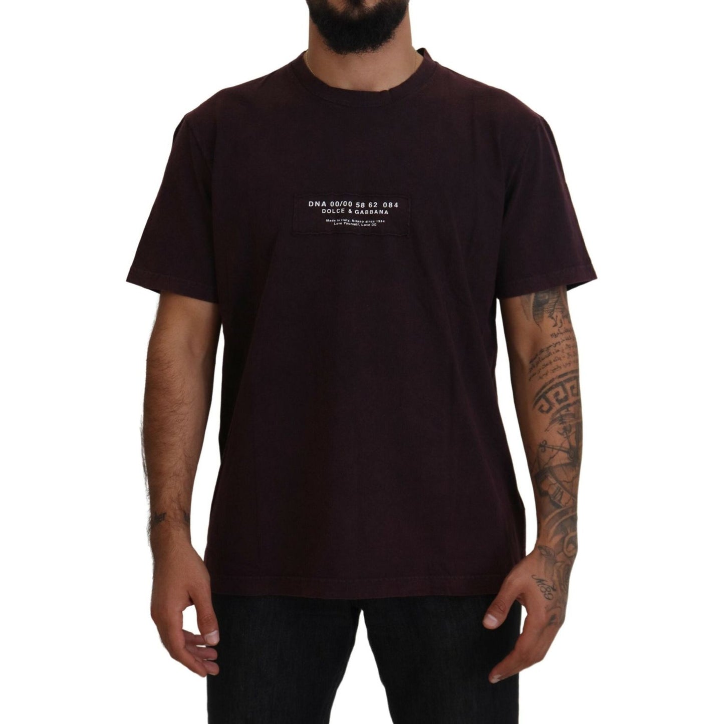 Dolce & Gabbana Bordeaux Crewneck Short Sleeve T-shirt TSH83958-46