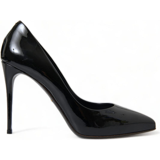 Dolce & Gabbana Elegant Black Patent Stiletto Heels Dolce & Gabbana Black