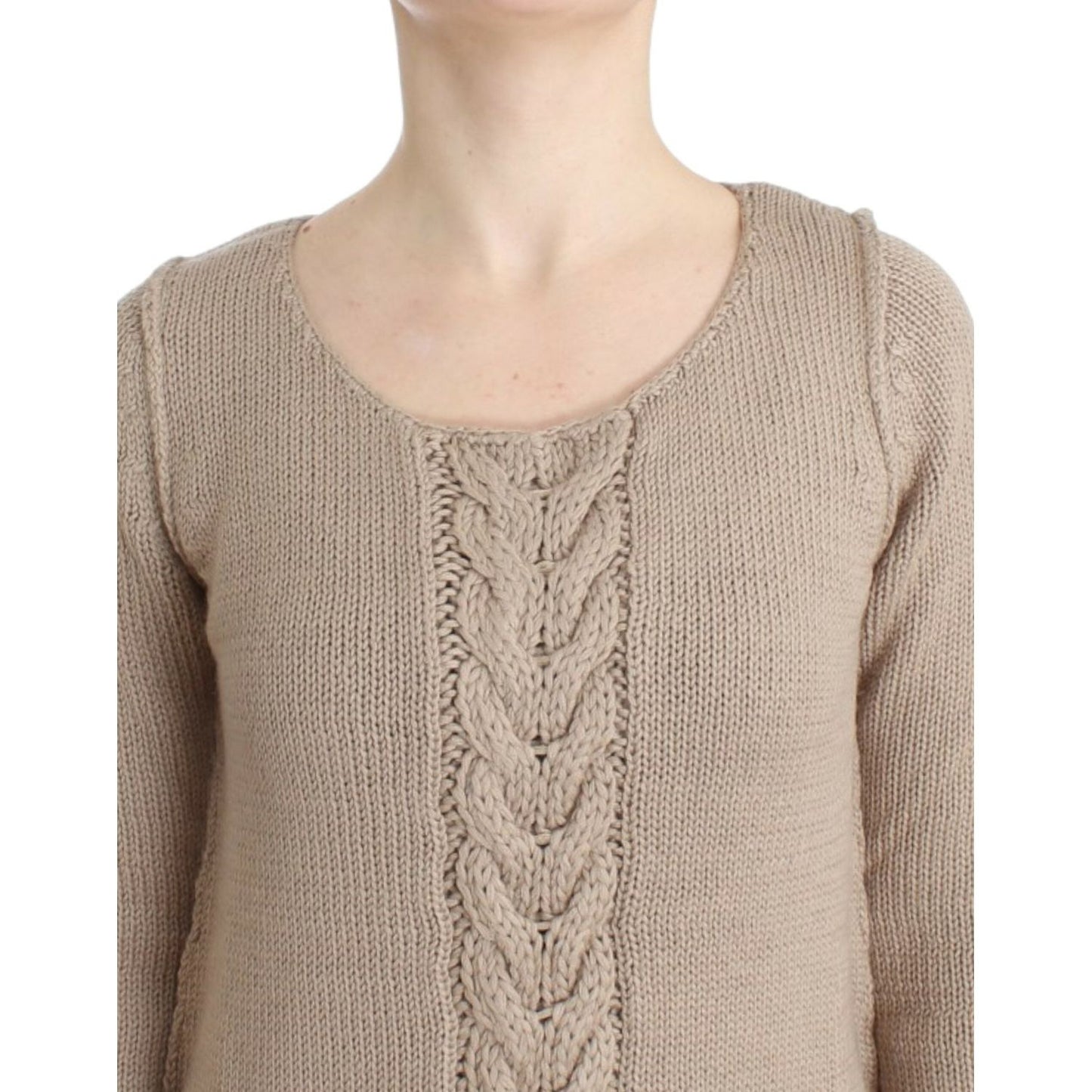 Cavalli Beige knitted wool sweater 1728,50% Acrylic,67345645728,Beige,Cavalli,Clothing,IT38|XS,IT42|M,IT44|L,Material: 50% Wool,New with tags,Sweaters - Clothing,Sweaters - Women - Clothing,Sweatshirts - Sweaters - Clothing,Women,Women - Clothing