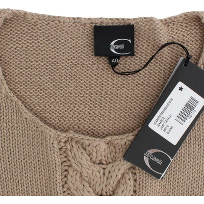 Cavalli Beige knitted wool sweater 1728,50% Acrylic,67345645728,Beige,Cavalli,Clothing,IT38|XS,IT42|M,IT44|L,Material: 50% Wool,New with tags,Sweaters - Clothing,Sweaters - Women - Clothing,Sweatshirts - Sweaters - Clothing,Women,Women - Clothing