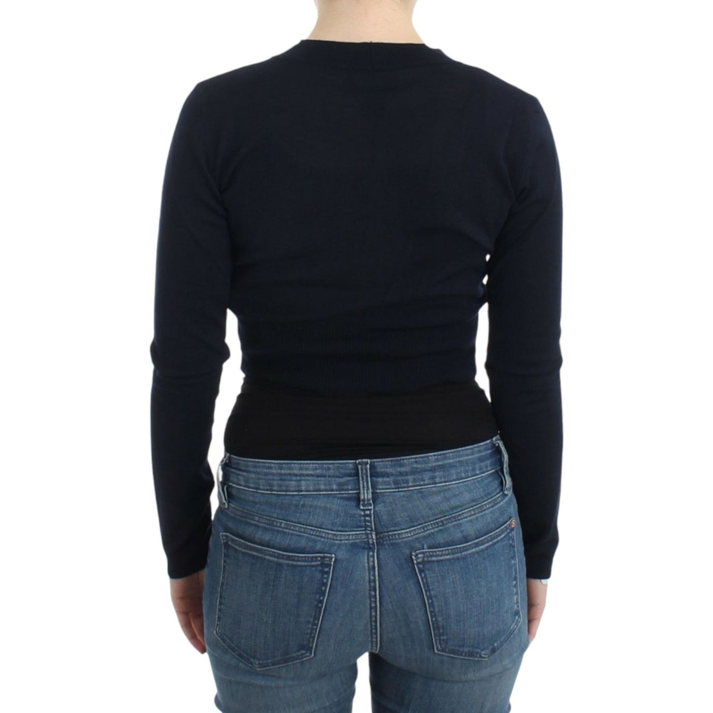 Cavalli Black cropped wool cardigan 1728,67345645728,Black,Cardigans - Sweaters - Clothing,Cavalli,Clothing,IT46|XL,IT48|XXL,Material: 100% Virgin Wool,New with tags,Sweaters - Clothing,Sweaters - Women - Clothing,Women,Women - Clothing