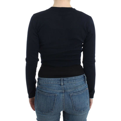 Cavalli Black cropped wool cardigan 1728,67345645728,Black,Cardigans - Sweaters - Clothing,Cavalli,Clothing,IT46|XL,IT48|XXL,Material: 100% Virgin Wool,New with tags,Sweaters - Clothing,Sweaters - Women - Clothing,Women,Women - Clothing