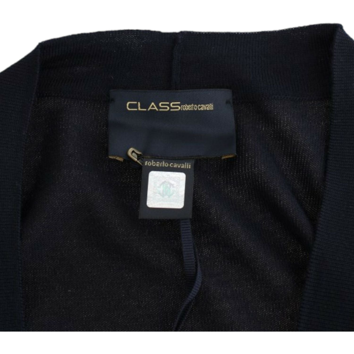 Cavalli Black cropped wool cardigan