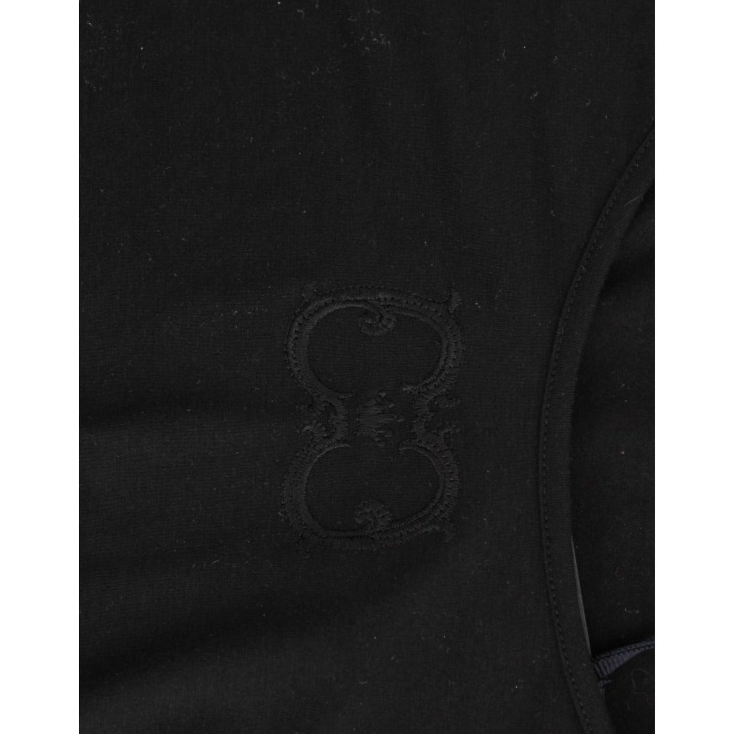 Cavalli Black Cotton Top 13% Elastan,1728,67345645728,Black,Cavalli,Clothing,IT44|L,IT46|XL,Material: 87% Cotton,New with tags,T-Shirts - Clothing,T-Shirts - T-Shirts - Clothing,Tops & T-Shirts - Women - Clothing,Women,Women - Clothing