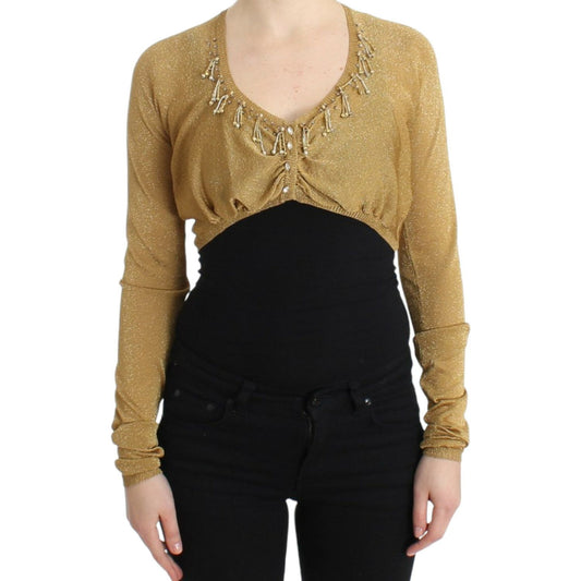 Cavalli Gold embellished gold shrug