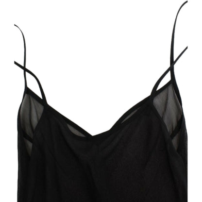 Cavalli Black long sleeve silk dress