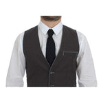 Dolce & Gabbana Gray Polka Dot Dress Vest Gilet Weste GSS15107-1