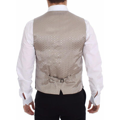 Dolce & Gabbana Black Cotton Dress Vest Blazer Jacket Dolce & Gabbana