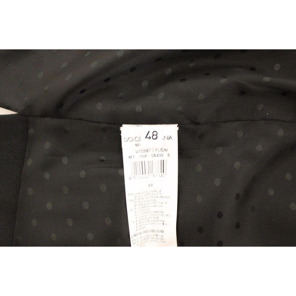 Dolce & Gabbana Black Wool Silk Stretch Dress Vest Blazer Dolce & Gabbana