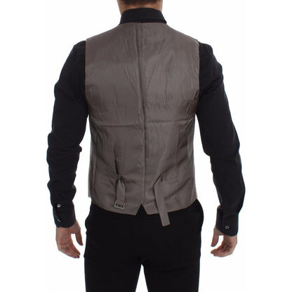 Dolce & Gabbana Beige Cotton Stretch Dress Vest Blazer Dolce & Gabbana