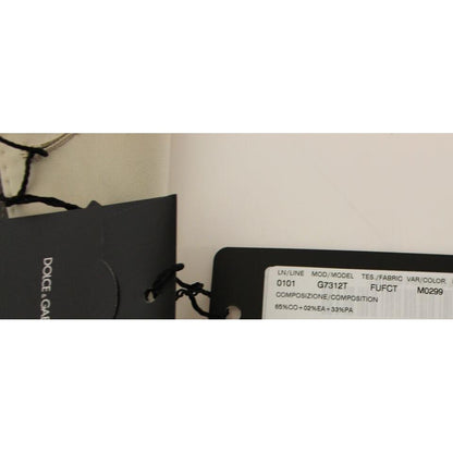 Dolce & Gabbana Beige Cotton Stretch Dress Vest Blazer Dolce & Gabbana