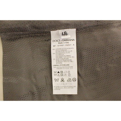 Dolce & Gabbana Beige Cotton Stretch Dress Vest Blazer Dolce & Gabbana