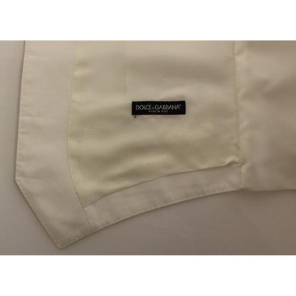 Dolce & Gabbana White Cotton Silk Blend Dress Vest Blazer Dolce & Gabbana