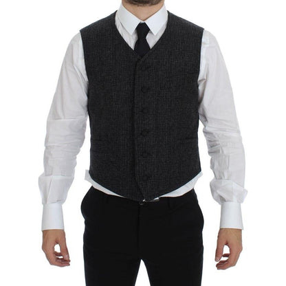 Dolce & Gabbana Gray Wool Blend Vest Gilet Weste Dolce & Gabbana