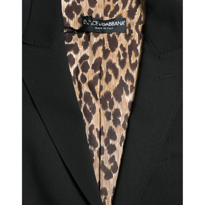 Dolce & Gabbana Black Wool Single Breasted Blazer Coat Jacket