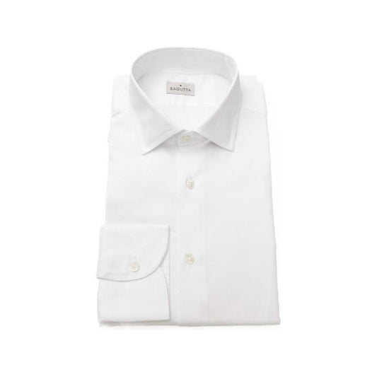 Bagutta White Cotton Men's Shirt Bagutta Lavender