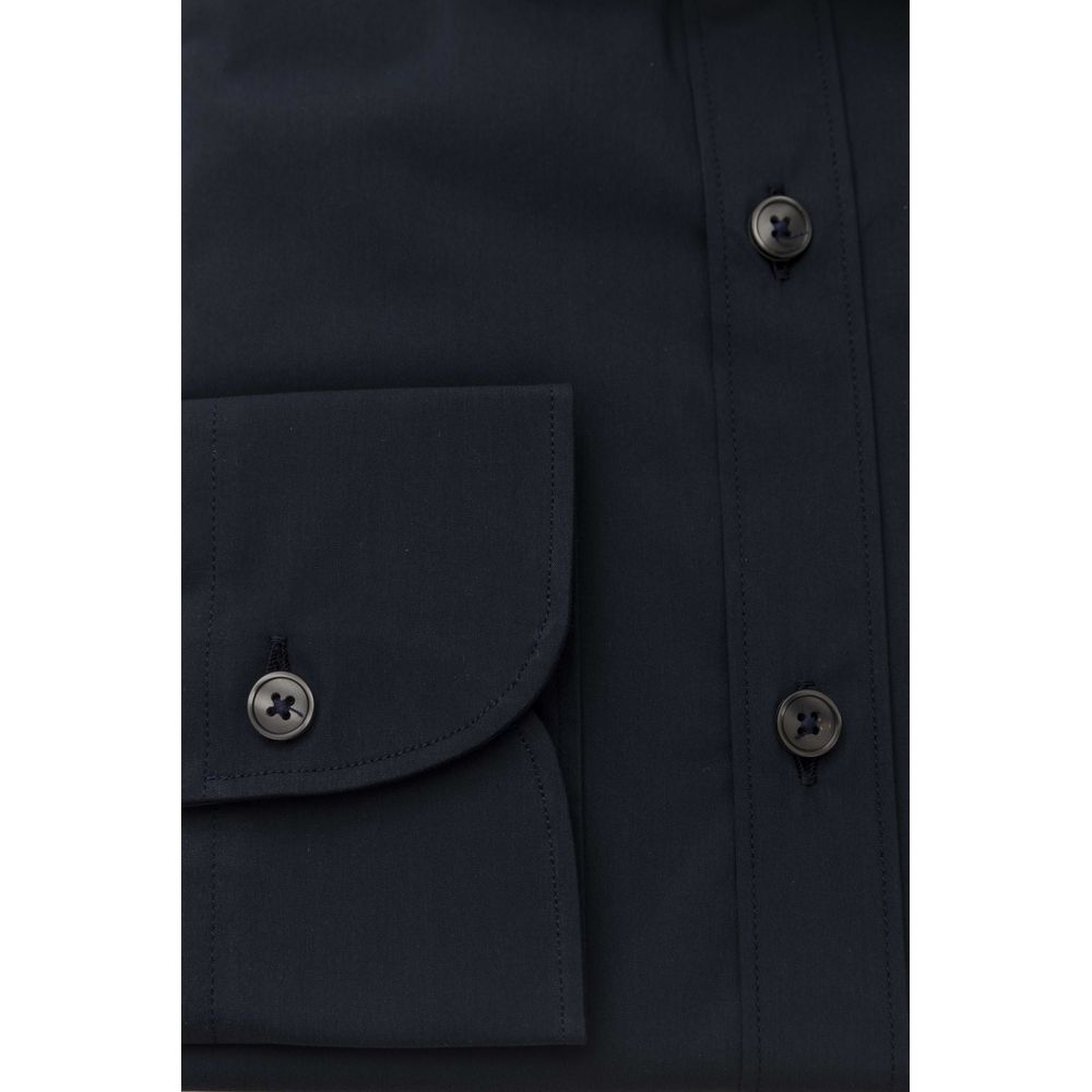 Bagutta Blue Cotton Men Shirt Slim Fit with French Collar 1728,67345744032,Bagutta,Blue,Clothing,Dress Shirts - Shirts - Clothing,Men,Men - Clothing,New with tags,Shirts - Clothing,Shirts - Men - Clothing,XXL