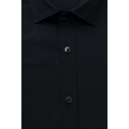 Bagutta Blue Cotton Men Shirt Slim Fit with French Collar 1728,67345744032,Bagutta,Blue,Clothing,Dress Shirts - Shirts - Clothing,Men,Men - Clothing,New with tags,Shirts - Clothing,Shirts - Men - Clothing,XXL