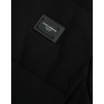 Dolce & Gabbana Black Rayon Buttoned Vest Logo Jacket JKT4006-58
