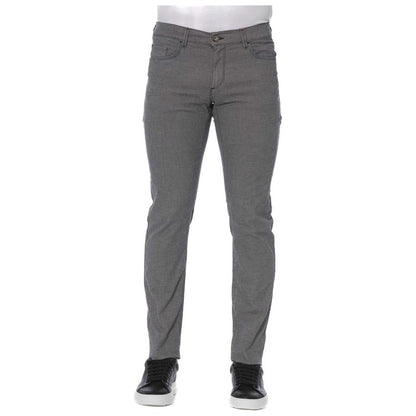 Trussardi Jeans Gray Cotton Men's Pants