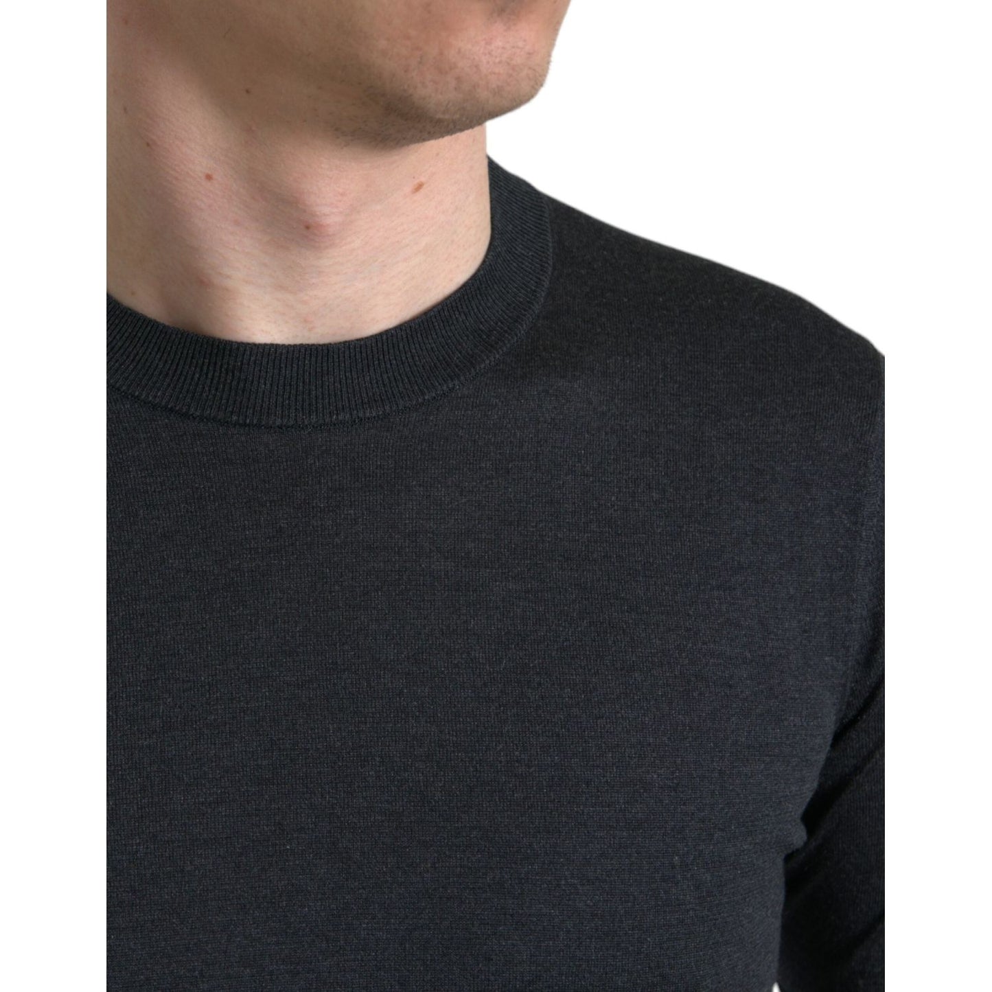 Dolce & Gabbana Dark Gray Crew Neck Short Sleeves T-shirt