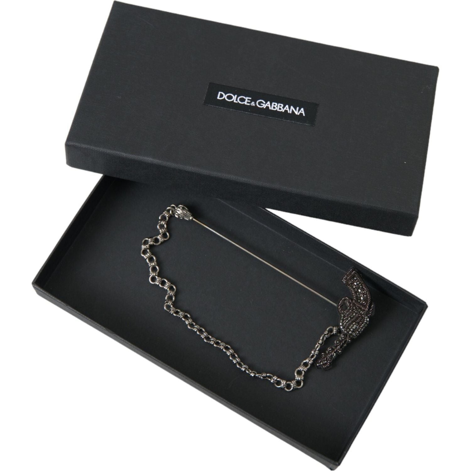 Dolce & Gabbana Brass Copper Silk Revolver Gun Men Brooch Lapel Pin