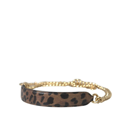 Dolce & Gabbana Brown Leopard Handbag Accessory Shoulder Strap Dolce & Gabbana