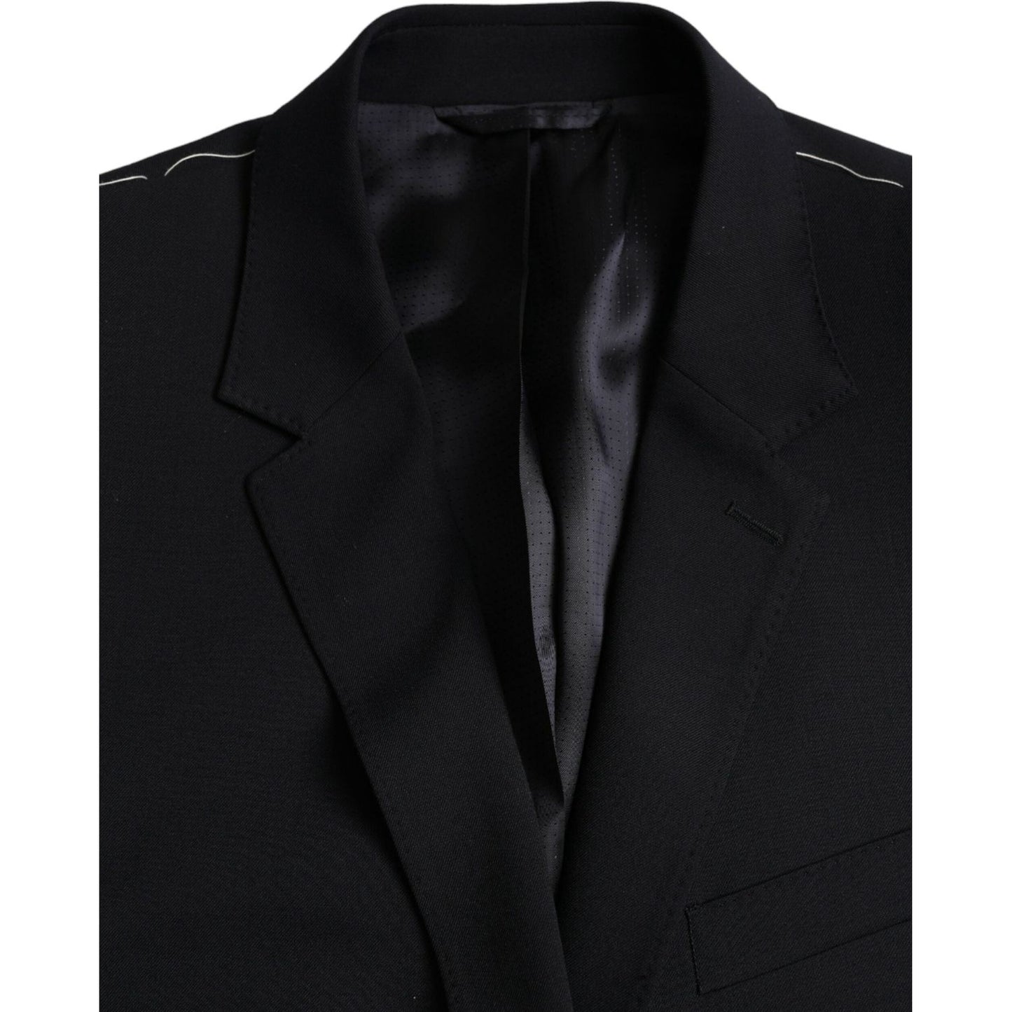 Dolce & Gabbana Dark Blue MARTINI Single Breasted Coat Blazer