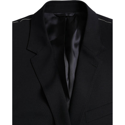 Dolce & Gabbana Dark Blue MARTINI Single Breasted Coat Blazer