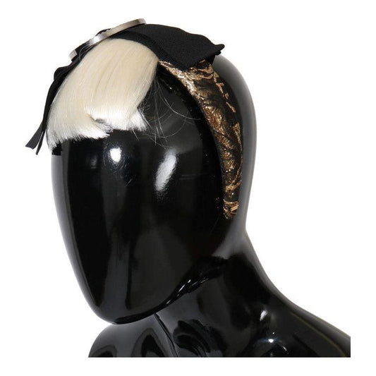 Dolce & Gabbana Black Crystal White Diadem Headband 10% PA,1728,20% Cotton,20% LU,30% NY,67345645728,Accessories,Black,Dolce & Gabbana,Hair Accessories - Accessories,Headbands - Hair Accessories - Accessories,Headbands - Women - Accessories,Material: 10%