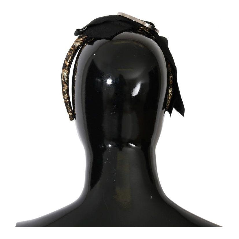 Dolce Gabbana crystal diadem headband viewed from the back on a mannequin, showcasing the elegant design.
