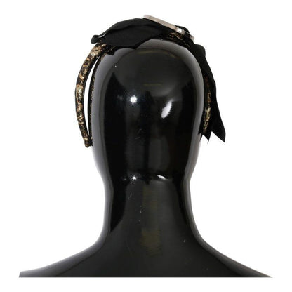 Dolce Gabbana crystal diadem headband viewed from the back on a mannequin, showcasing the elegant design.