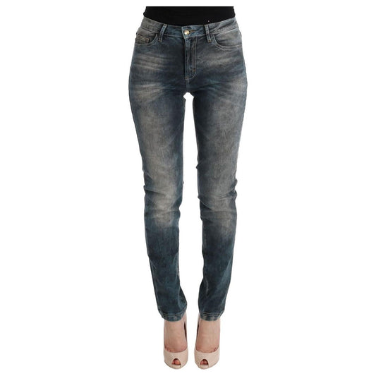 Cavalli Blue Wash Cotton Blend Slim Fit Jeans 1728,2% Elastane,67345645728,Blue,Cavalli,Clothing,Jeans & Pants - Women - Clothing,Jeans Denim - Clothing,Material: 98% Cotton,New with tags,Slim Fit Jeans - Jeans Denim - Clothing,W26,Women,Women - Clothing