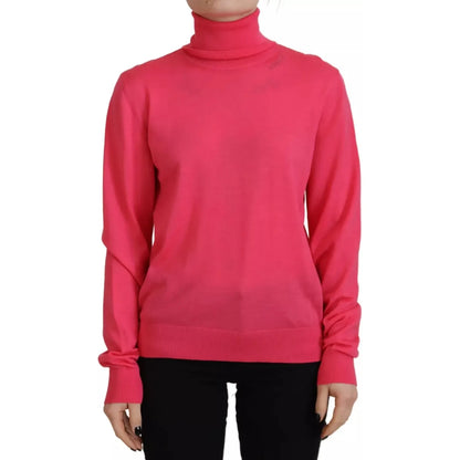 Dsquared² Pink Solid Long Sleeve Turtle Neck Casual Sweater 1728,67345645728,Clothing,Dsquared²,IT38 | XS,Pink,Preowned / Defect,Sweaters - Clothing,Sweaters - Women - Clothing,Turtlenecks - Sweaters - Clothing,Women,Wool