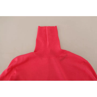 Dsquared² Pink Solid Long Sleeve Turtle Neck Casual Sweater 1728,67345645728,Clothing,Dsquared²,IT38 | XS,Pink,Preowned / Defect,Sweaters - Clothing,Sweaters - Women - Clothing,Turtlenecks - Sweaters - Clothing,Women,Wool