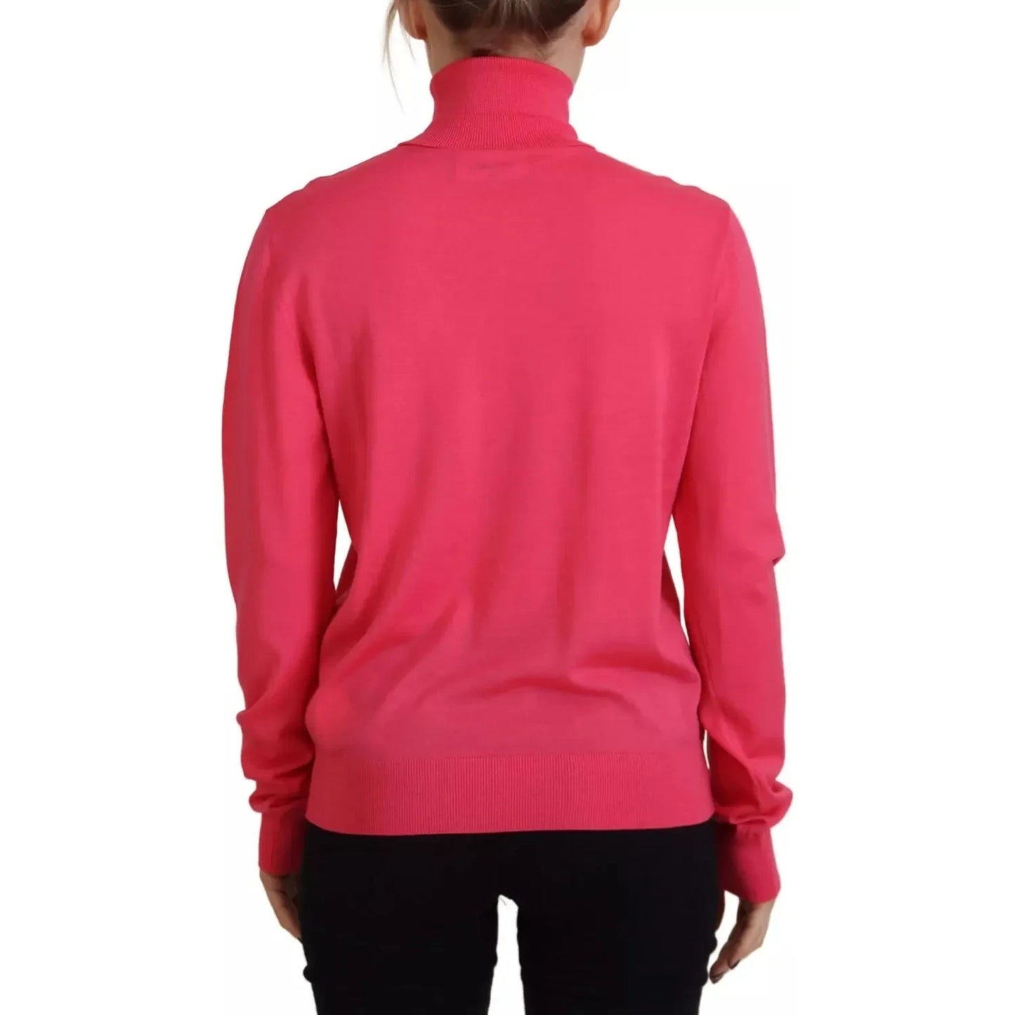 Dsquared² Pink Solid Long Sleeve Turtle Neck Casual Sweater 1728,67345645728,Clothing,Dsquared²,IT38 | XS,Pink,Preowned / Defect,Sweaters - Clothing,Sweaters - Women - Clothing,Turtlenecks - Sweaters - Clothing,Women,Wool