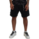 Dsquared² Black Cotton Cargo Boxer Above Knee Shorts Dsquared² Gray